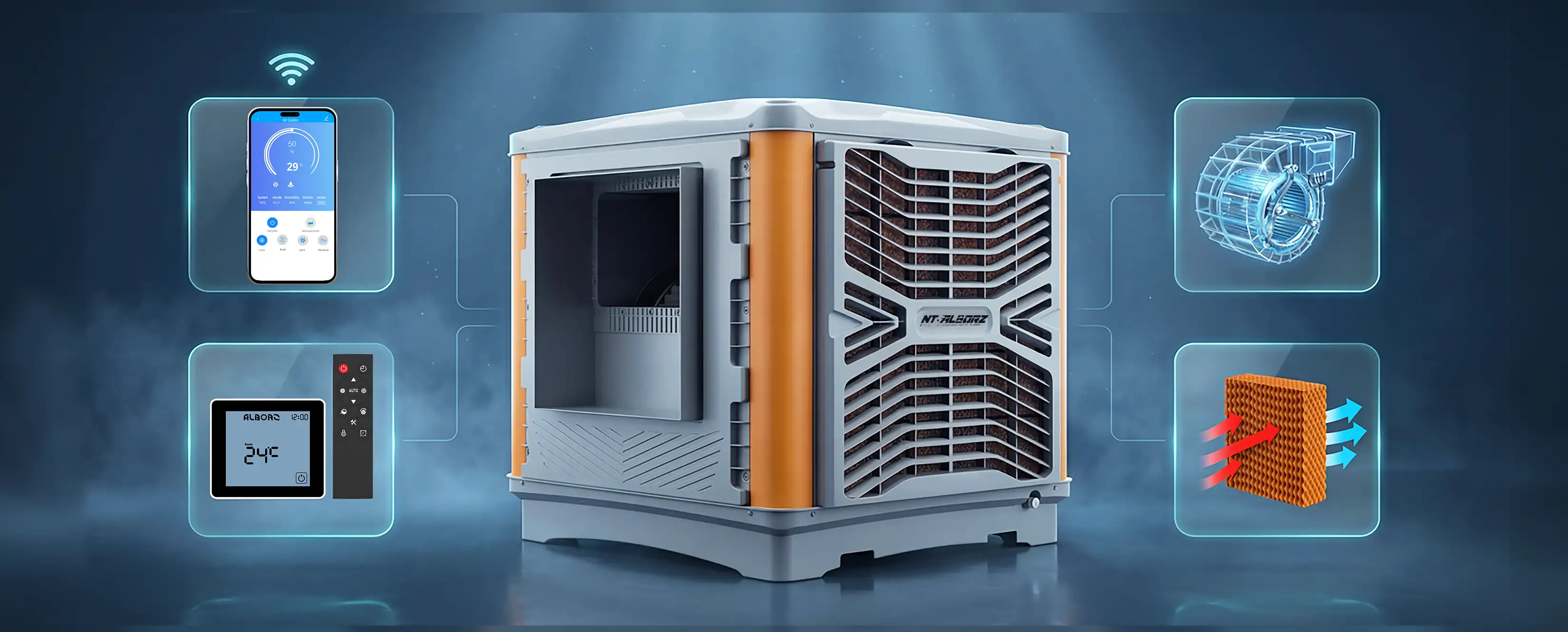 کولر سلولزی پلیمری 8500 روبروزن BCF85