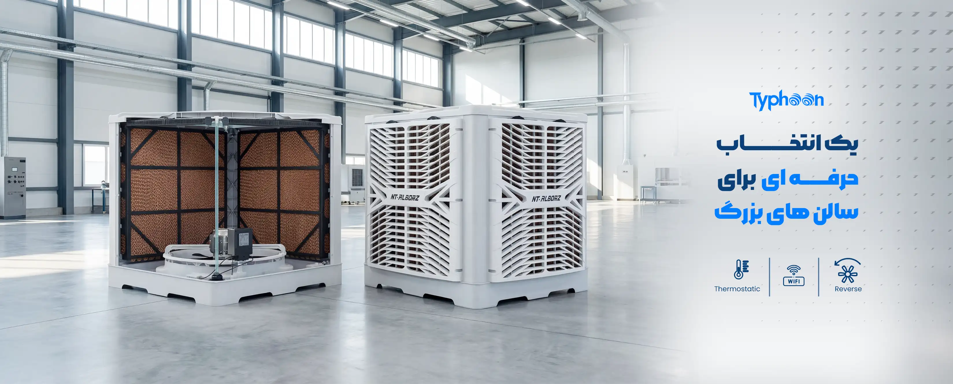 کولر سلولزی پلیمری 25000 پایین زن TYPHOON6/250D