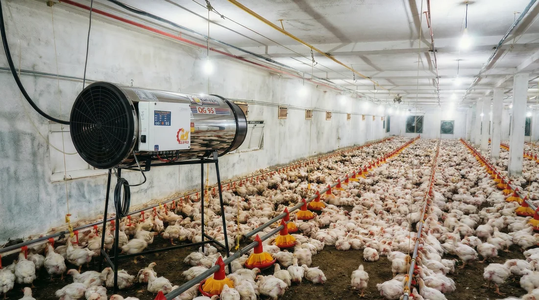 کاربرد جت هیتر در مرغداری ها