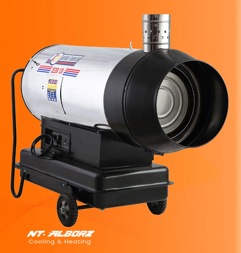 کوره‌ هوای‌ گرم دوگانه سوز دودکش دار دوموتوره‌ باکدار 2EDB-120