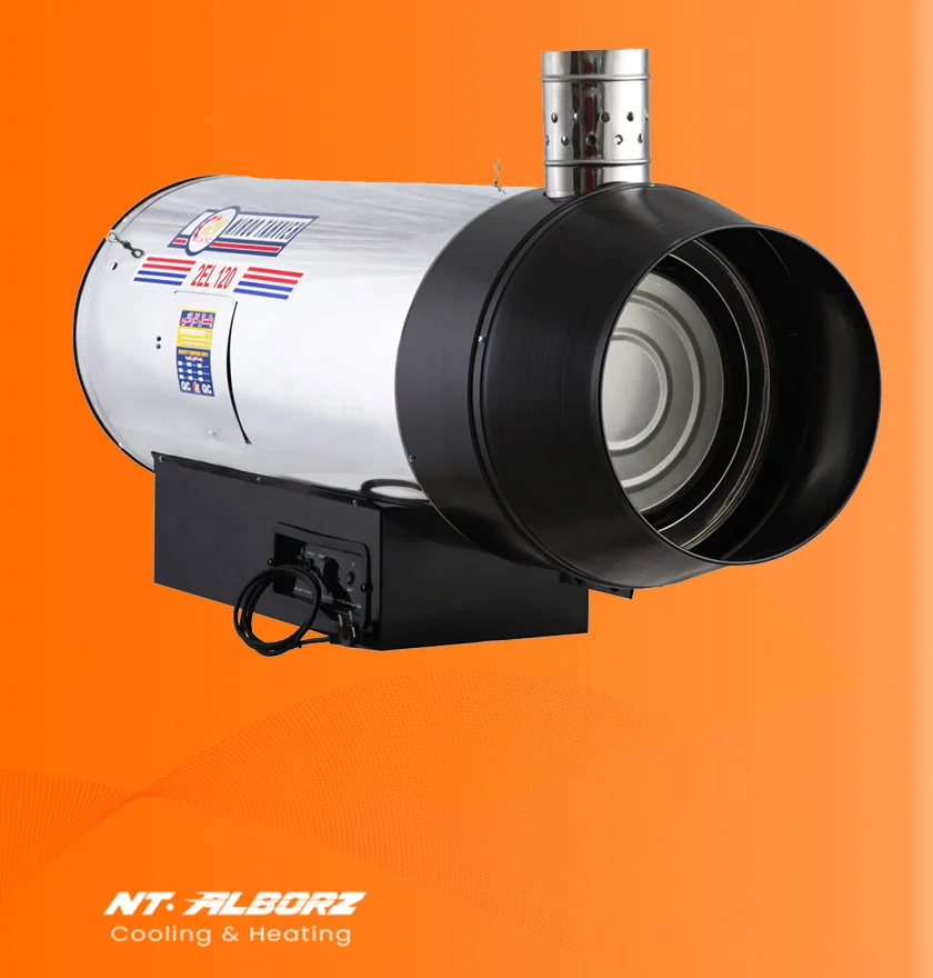 کوره هوای گرم گازوئیلی دودکش دار دوموتوره 2EL-120