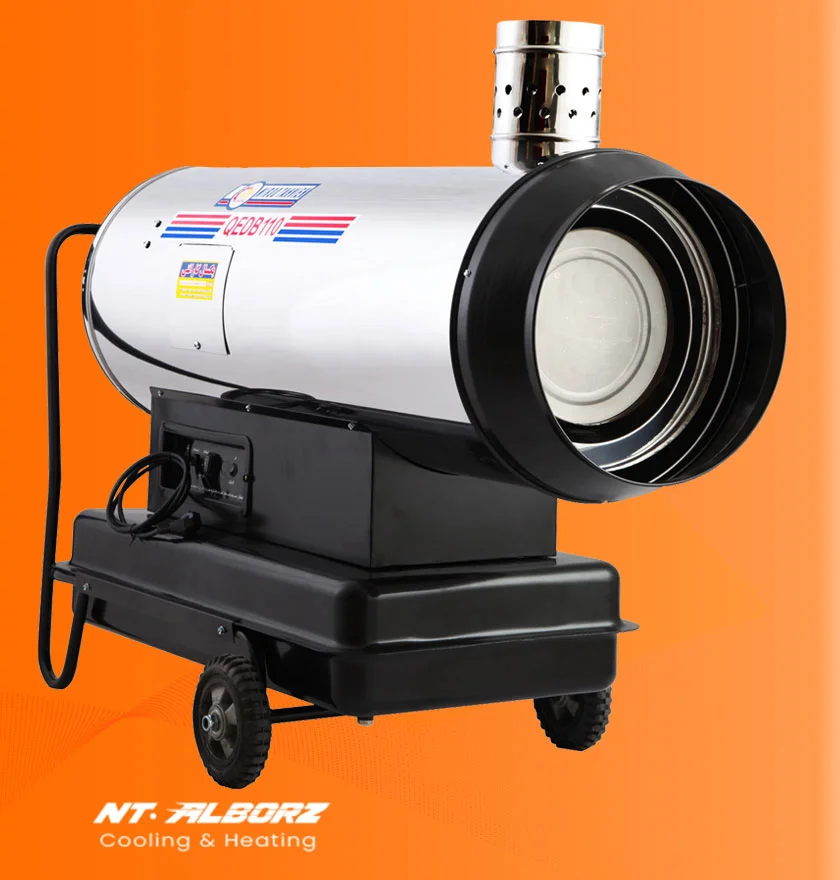 کوره هوای گرم دوگانه سوز دودکش دار باکدار QEDB-110