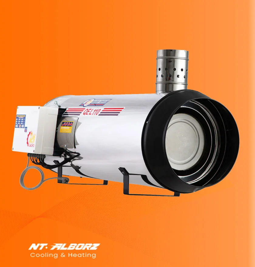 کوره هوای گرم گازوئیلی دودکش دار QEL-110